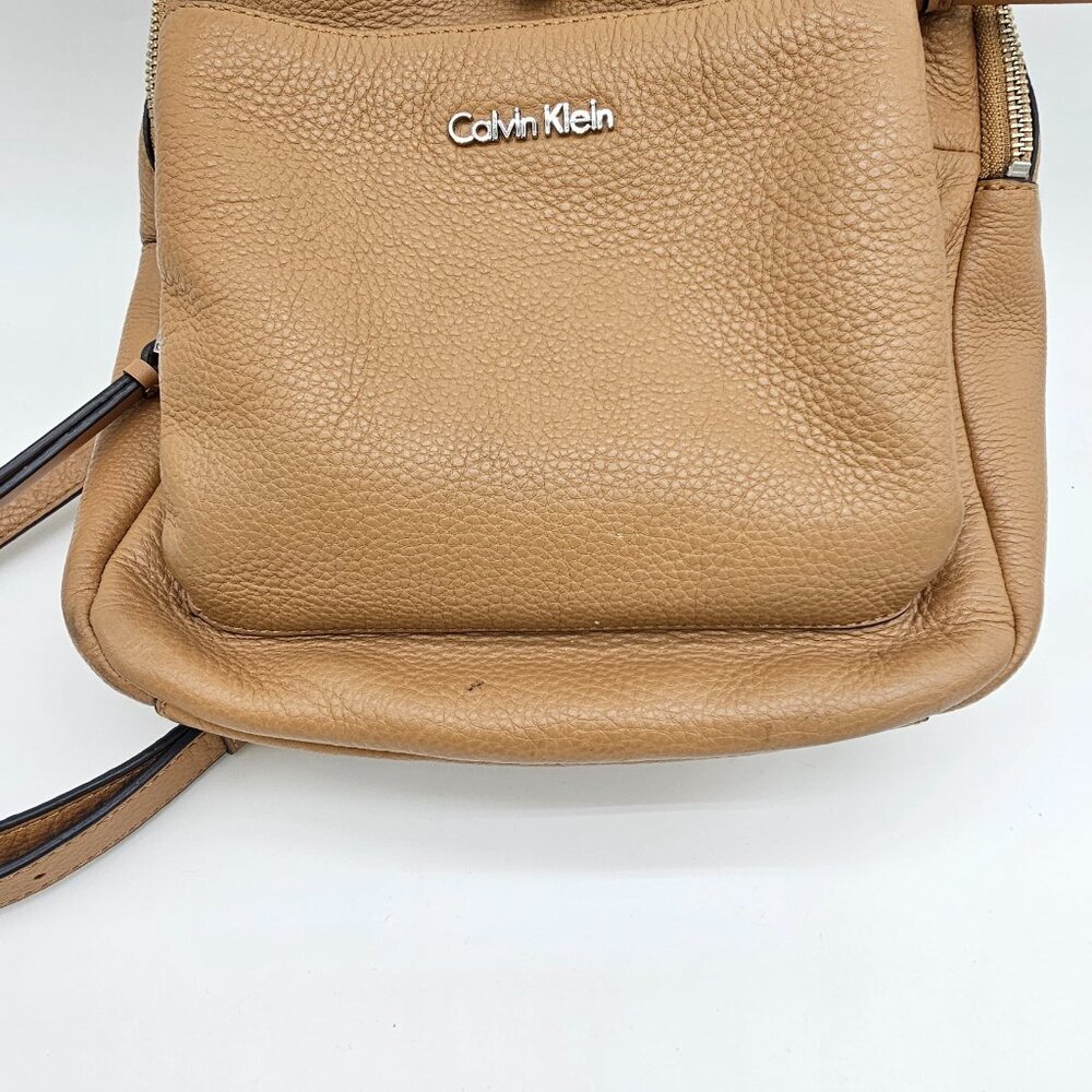 Calvin Klein Pebble Leather Small Backpack Tan – Repair Needed - Picture 15 of 16